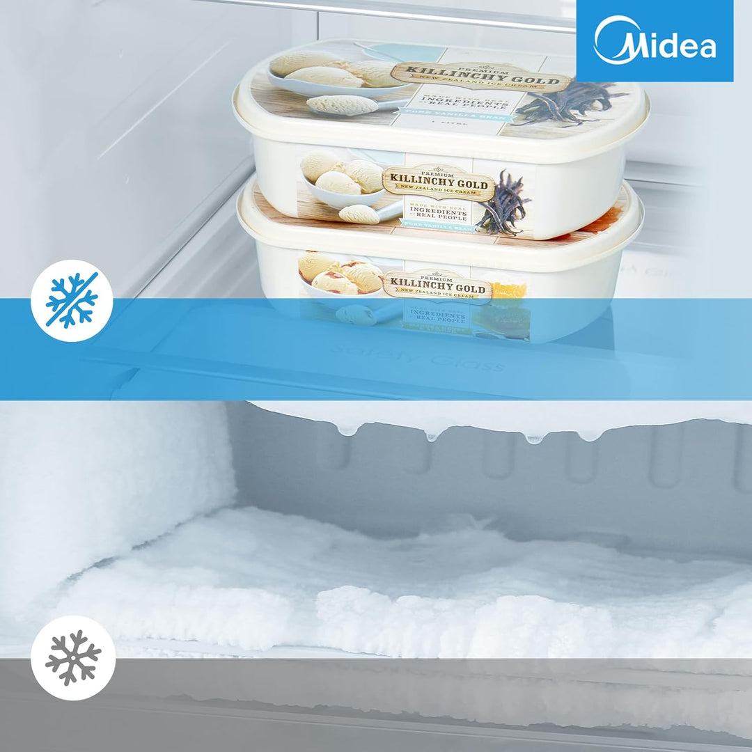 Midea KS-DDX 6.32 WT Side-by-Side Kühl-/Gefrierkombination/ 178,8 cm Hhe/ 254 kWh/Jahr/No Frost/Dual Inverter Compressor/mit 3in1 Wasser-/Eisspender und Wassertank, Dark Inox