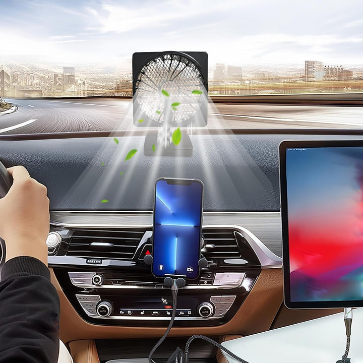 Ventilador de Refrigeración para Coche USB 12V con Rotación de 360° (1+1 GRATIS)