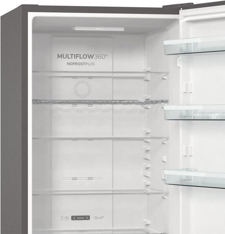 Gorenje N 619EAW4 Kühl-Gefrier-Kombination / LED Display / 186 cm / 300 l / NoFrostPLus / Gemüsefach mit Feuchteregler / FastFreeze / weiß