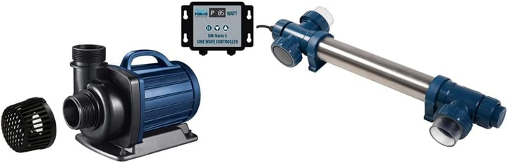 AquaForte Filter-/Teichpumpe DM-22.000 Vario S, 70-200W, Förderhöhe 7,5m, regelbar mit externem Controller. Ideal als Teichpumpe oder als Bachlauf- /Wasserfallpumpe.
