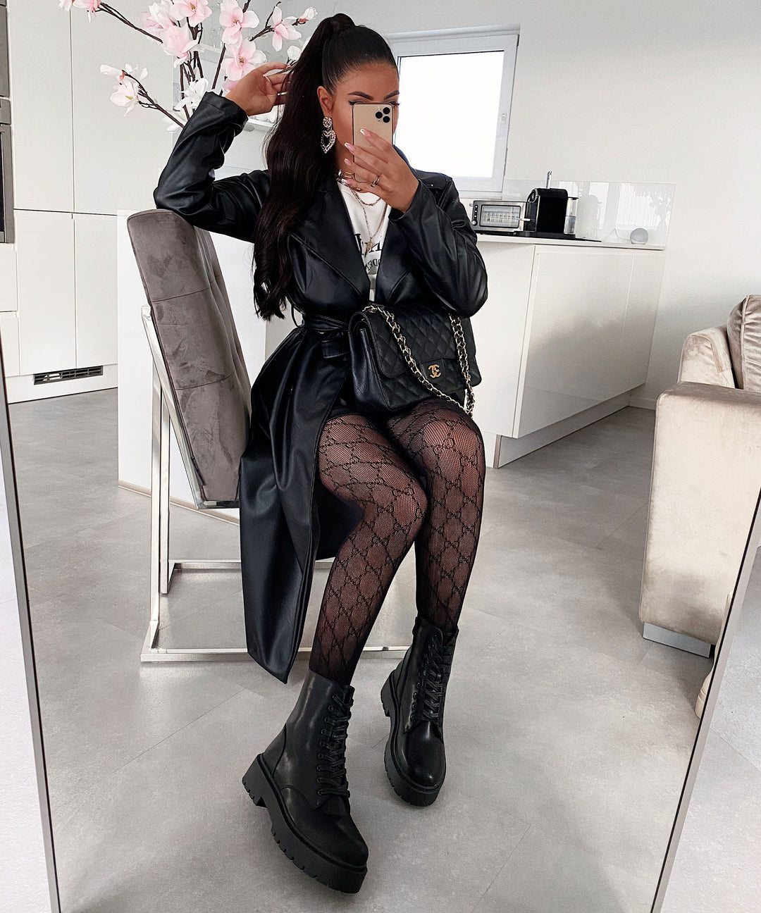 Schwarze Kampfstiefel für Damen | Mit Plateau und Schnürsenkeln