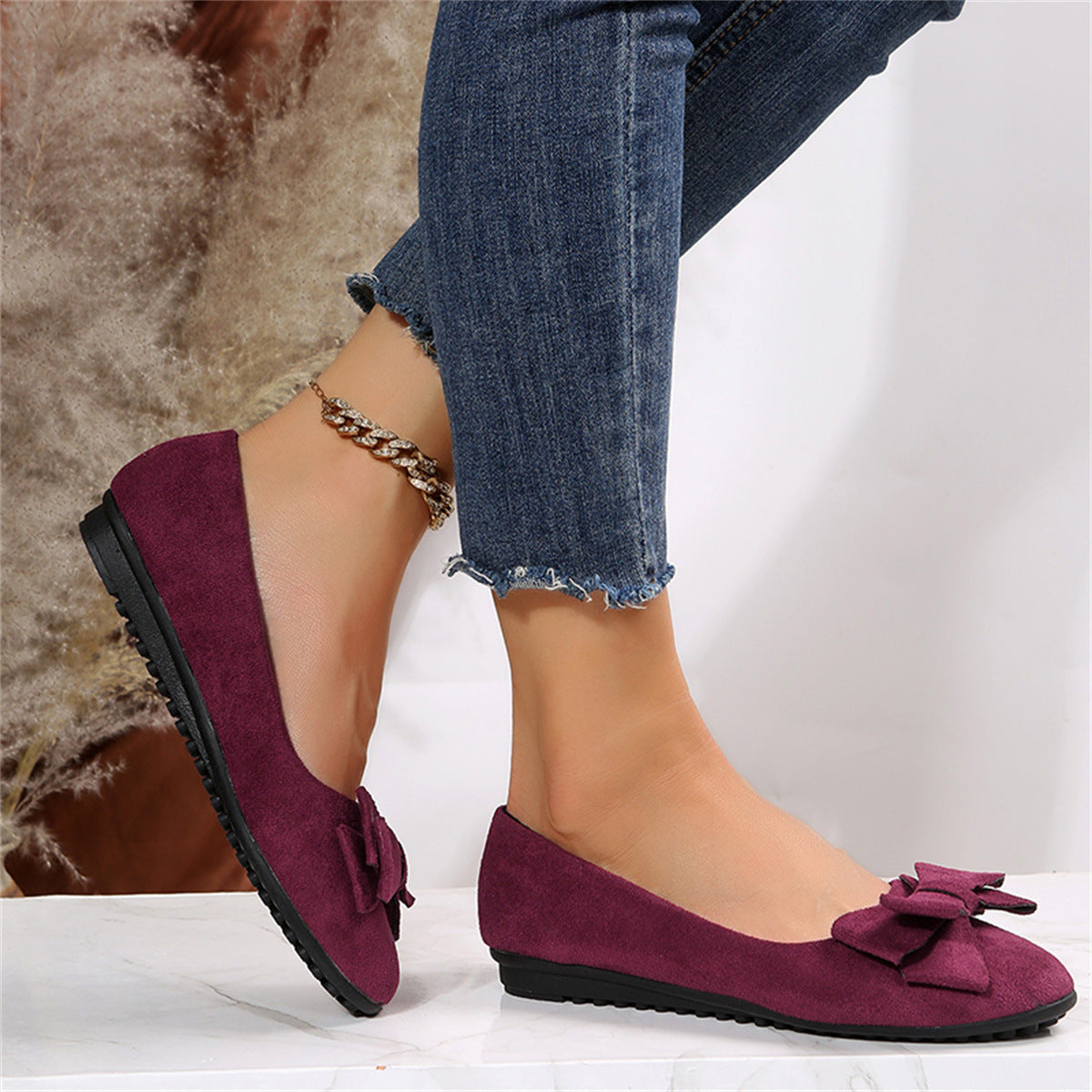 Blossom Zapatos Mujer | Diseño Plano con Lazo Visible