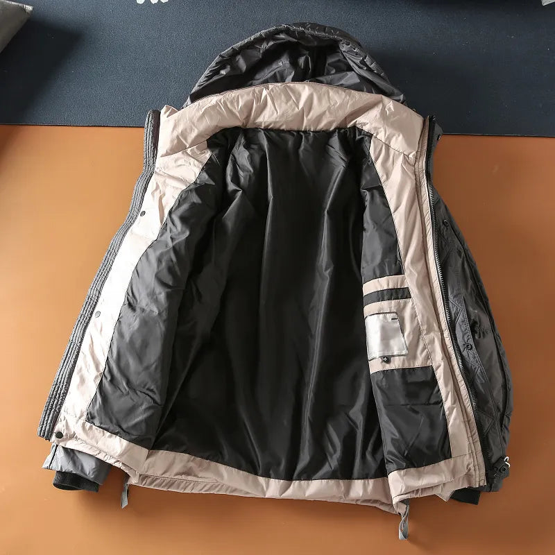 Chaqueta Hombre | Abrigo de Invierno con Capucha y Cremallera