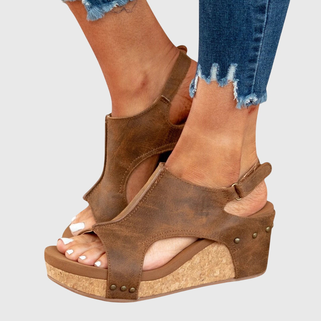 Sandalias Planas Cómodas para Mujer con Cuña Ligera y Hebilla Ajustable | Calzado de Verano Versátil y Ergonómico para Diario