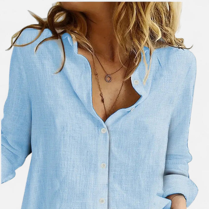 Camisa de Manga Larga Holgada para Mujer