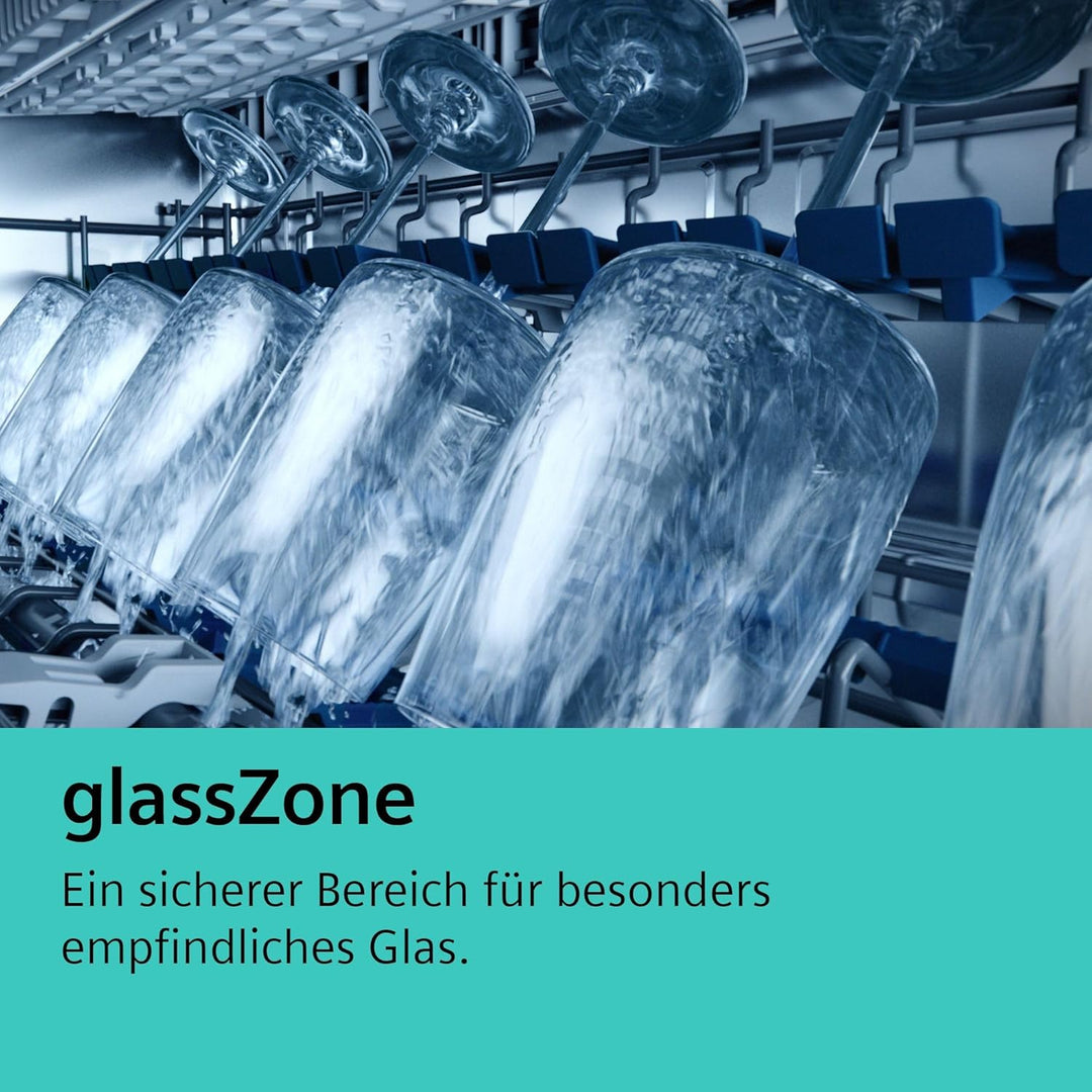 Siemens SN43ES14VE, iQ300 Smarter Geschirrspüler, Unterbau-Spülmaschine mit Besteckschublade, 60 cm, automatische Türöffnung dank autoOpen dry, besonders leise mit iQdrive-Motor, aquaStop, Edelstahl