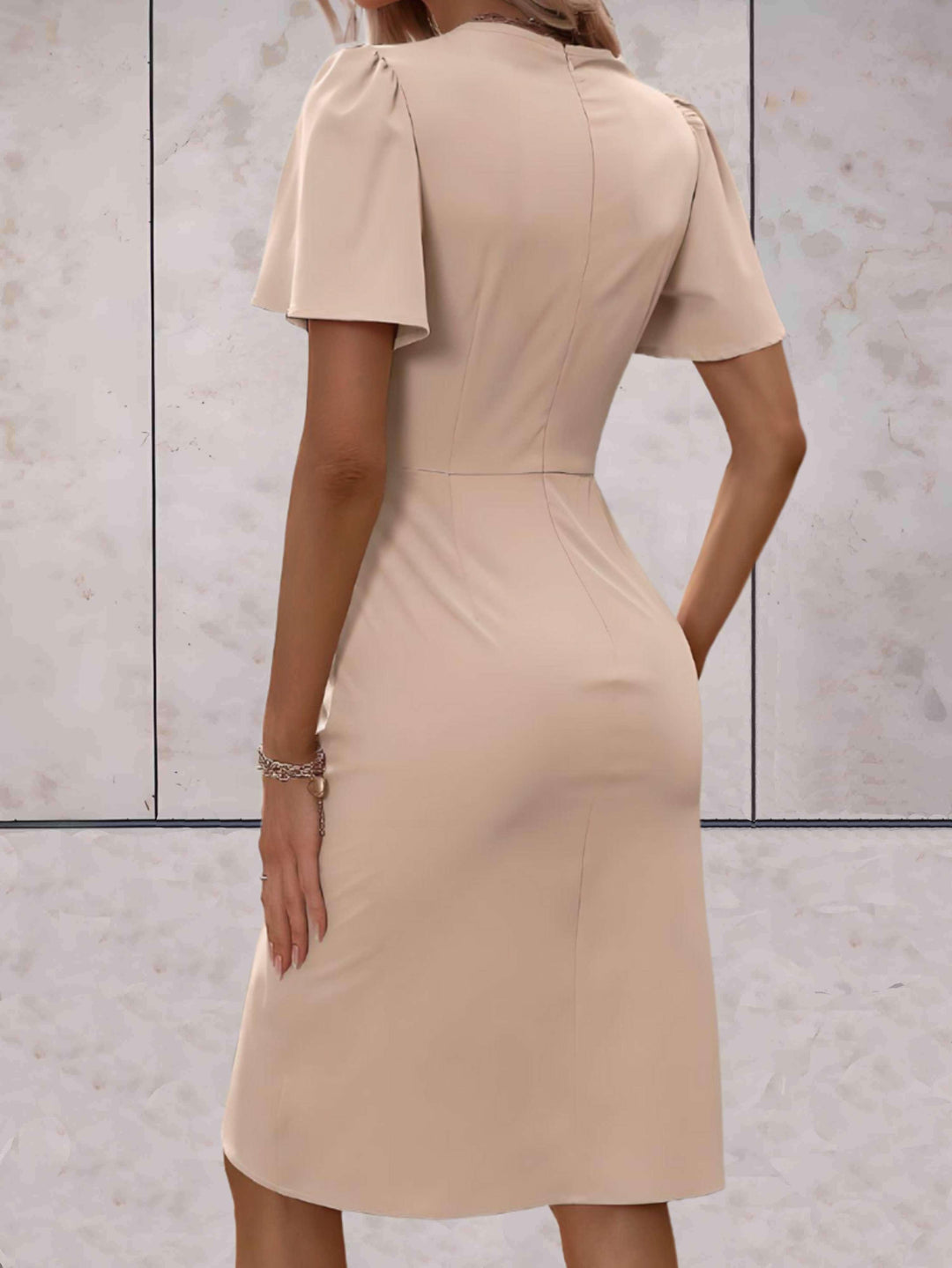 Rochie tip portofel pentru femei Harper – Rochie elegantă încrucișată cu guler în V și croială ajustabilă pentru orice ocazie