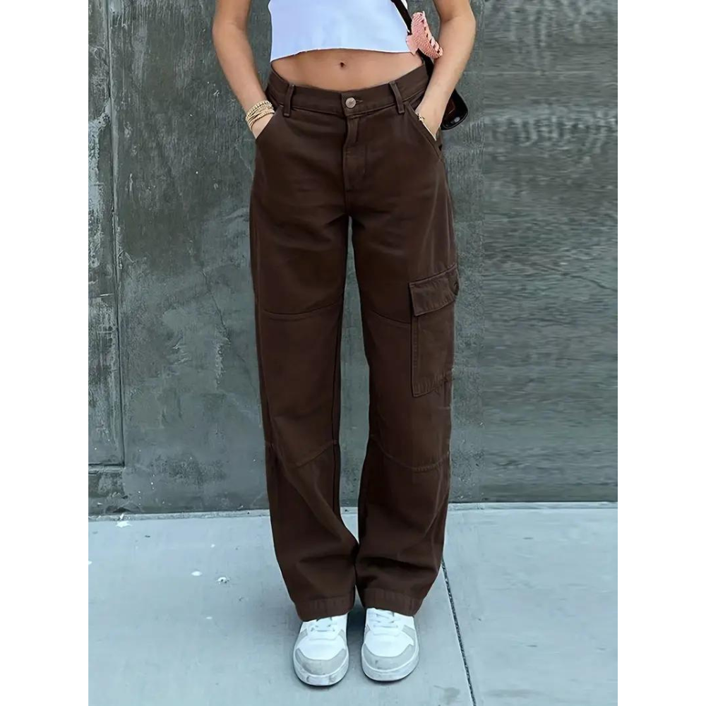 Women's Casual Cotton Cargo Pants – Stylish Everyday Wear-Metro Lane Plaza