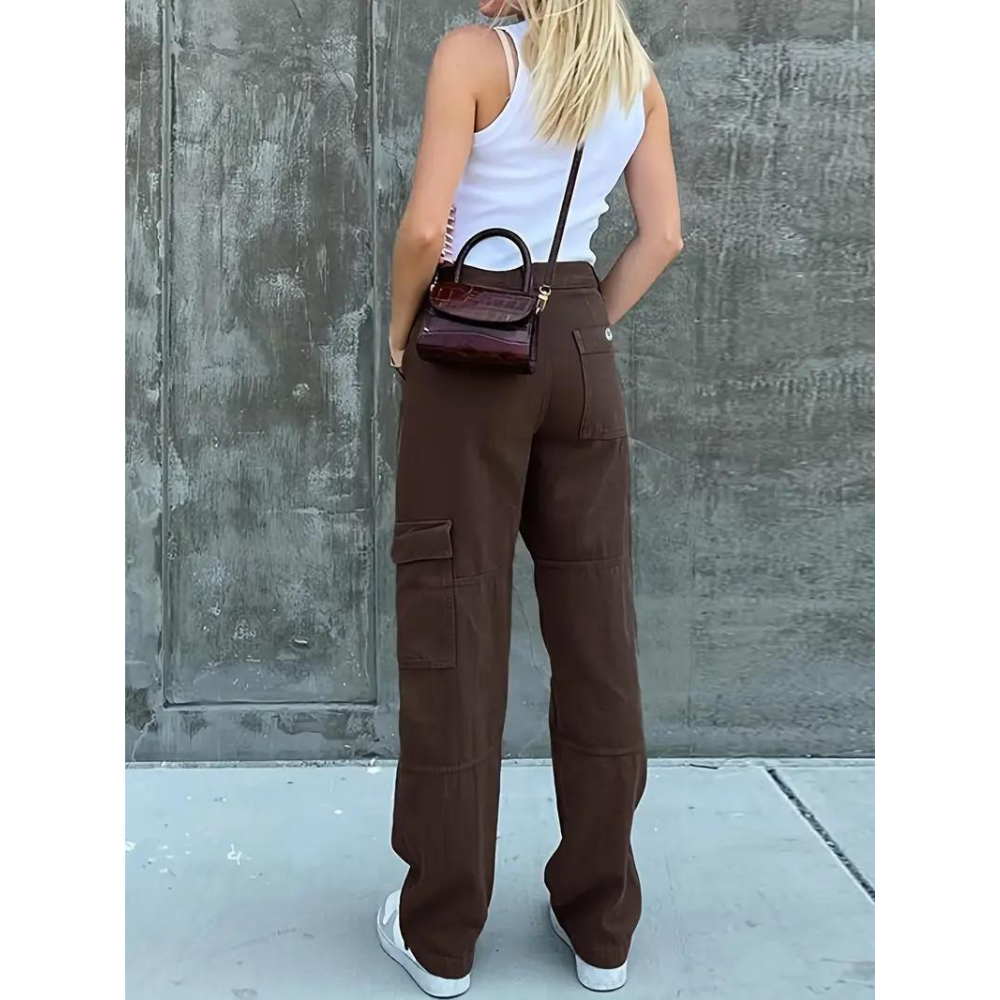 Women's Casual Cotton Cargo Pants – Stylish Everyday Wear-Metro Lane Plaza