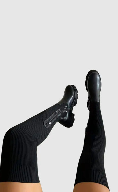 Abvielle Botas Mujer | Botas Altas de Invierno con Diseño Cerrado