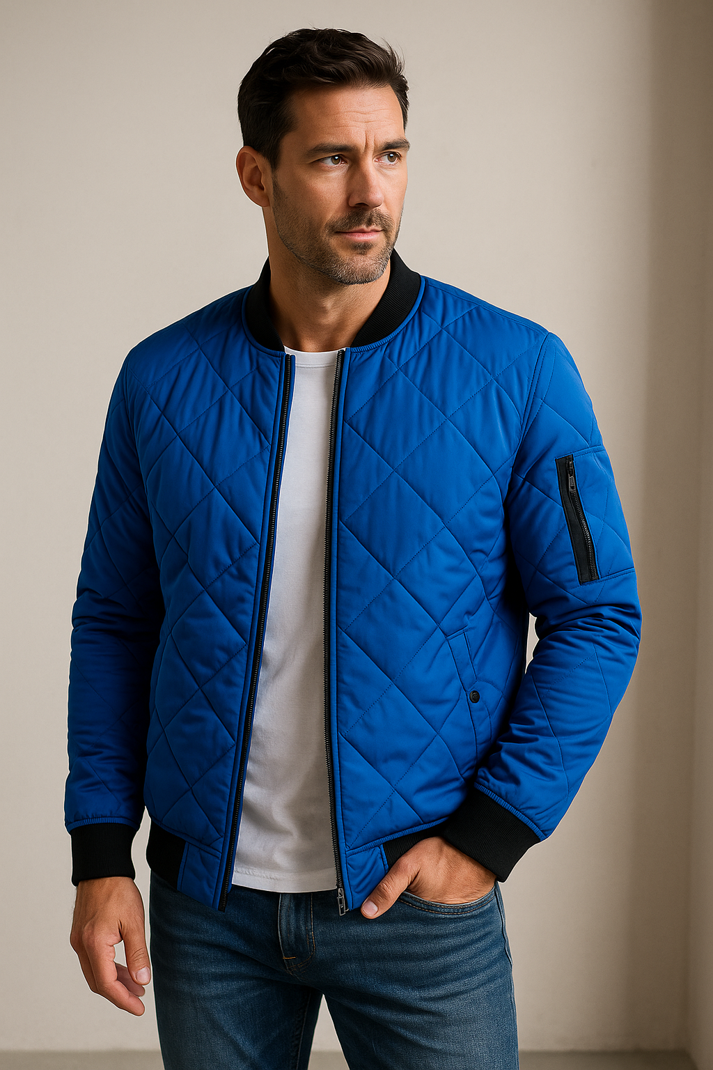 Blouson Hombre Acolchado Bomber | Cálido y Casual