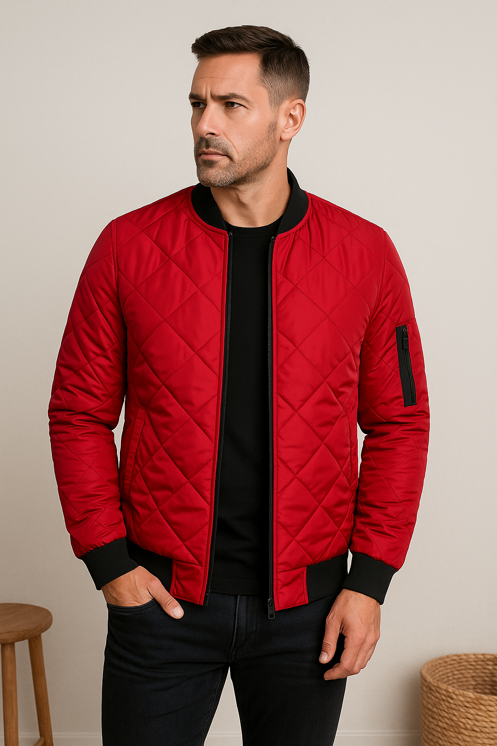 Blouson Hombre Acolchado Bomber | Cálido y Casual