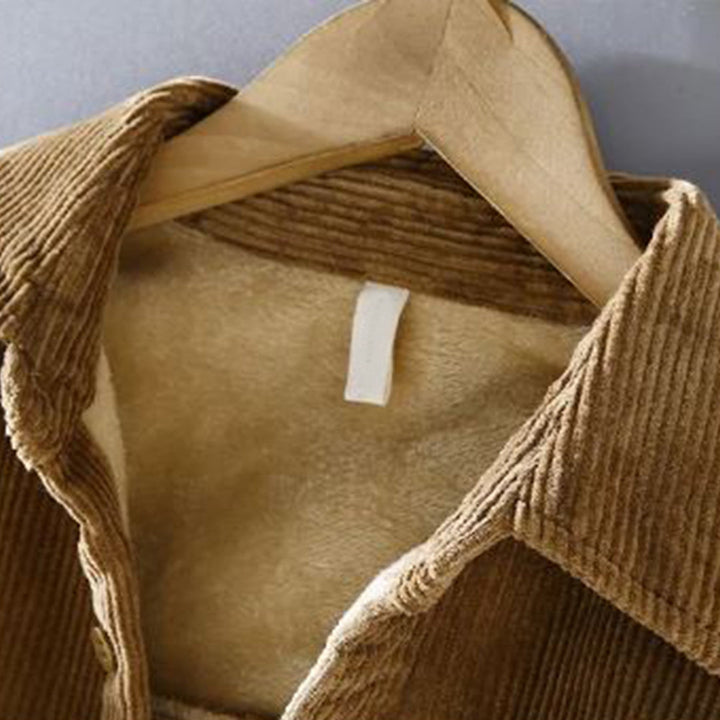 Martano Pánská Košile Přes Košili | Manšestrová Košile Přes Košili s Knoflíky