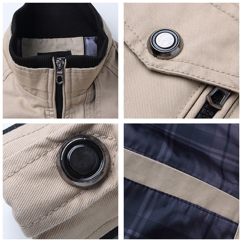 Vardion Chaqueta Hombre | Chaqueta de Invierno con Cierre Frontal