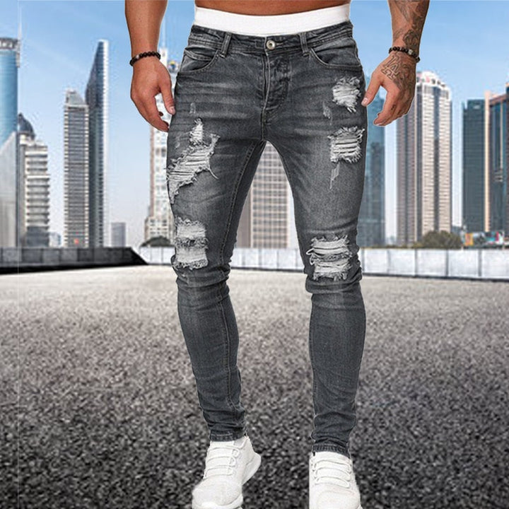 Zvyšte svůj styl s těmito roztrhanými slim fit džíny