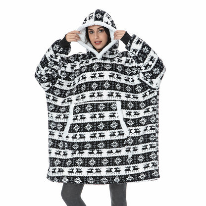 Nevira Pijama Navidad Mujer | Hoodie Oversize con Capucha