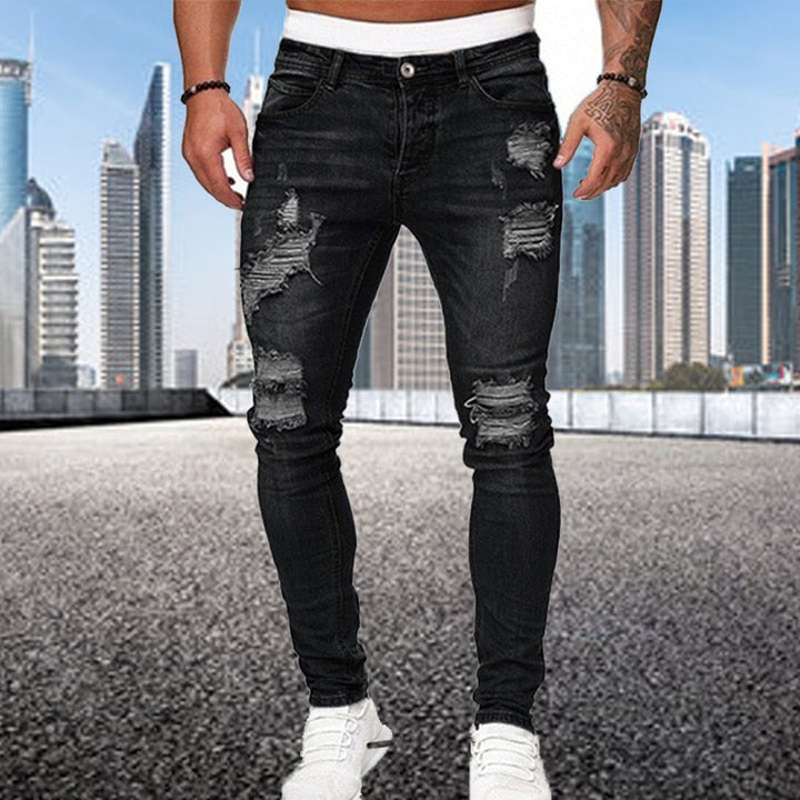 Zvyšte svůj styl s těmito roztrhanými slim fit džíny