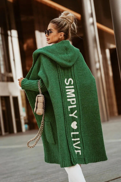 Cárdigan Mujer Largo con Capucha | Cálido y Confortable