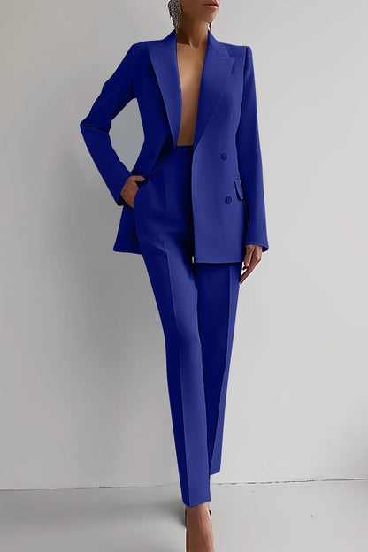Traje Mujer Chic | Blazer Largo & Pantalón Slim
