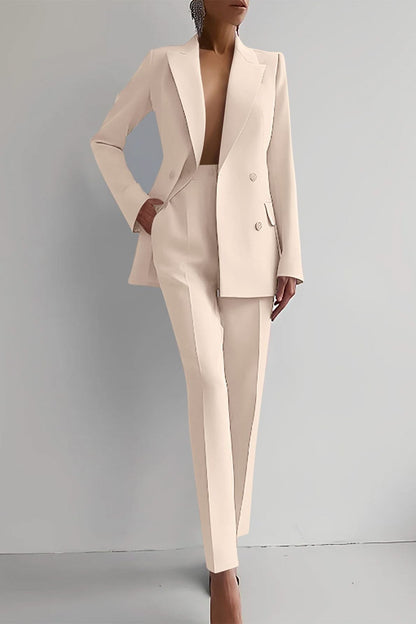 Traje Mujer Chic | Blazer Largo & Pantalón Slim