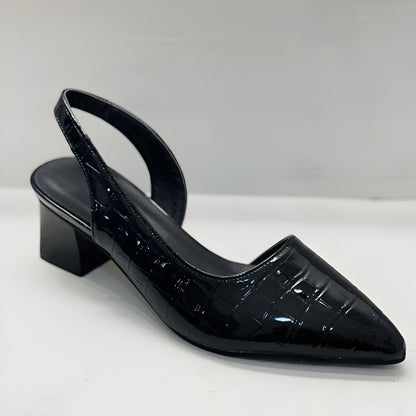 Lyra Zapatos Mujer | Tacones Bajos con Punta Fina y Talón Abierto