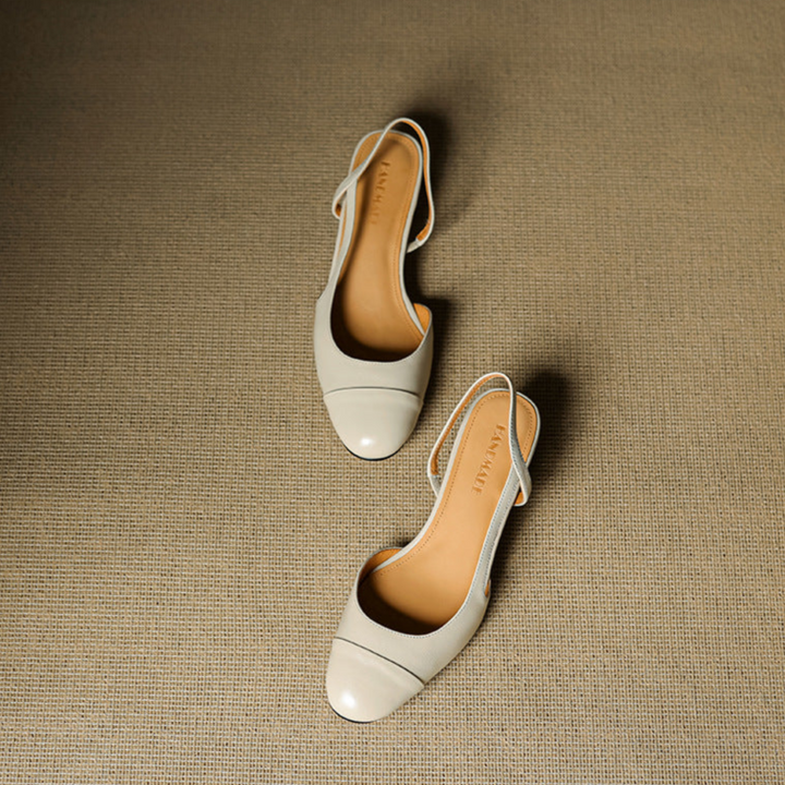 Zapatos de Salón Destalonados de Cuero Genuino para Mujer