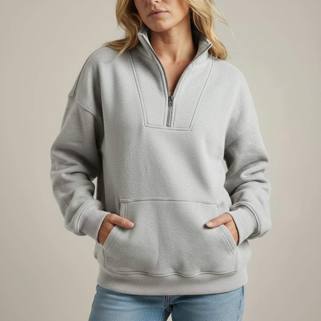 Lenavys Sudadera Mujer | Diseño con Cremallera Frontal y Bolsillo