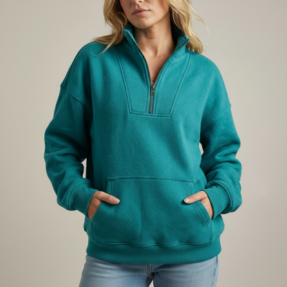 Lenavys Sudadera Mujer | Diseño con Cremallera Frontal y Bolsillo