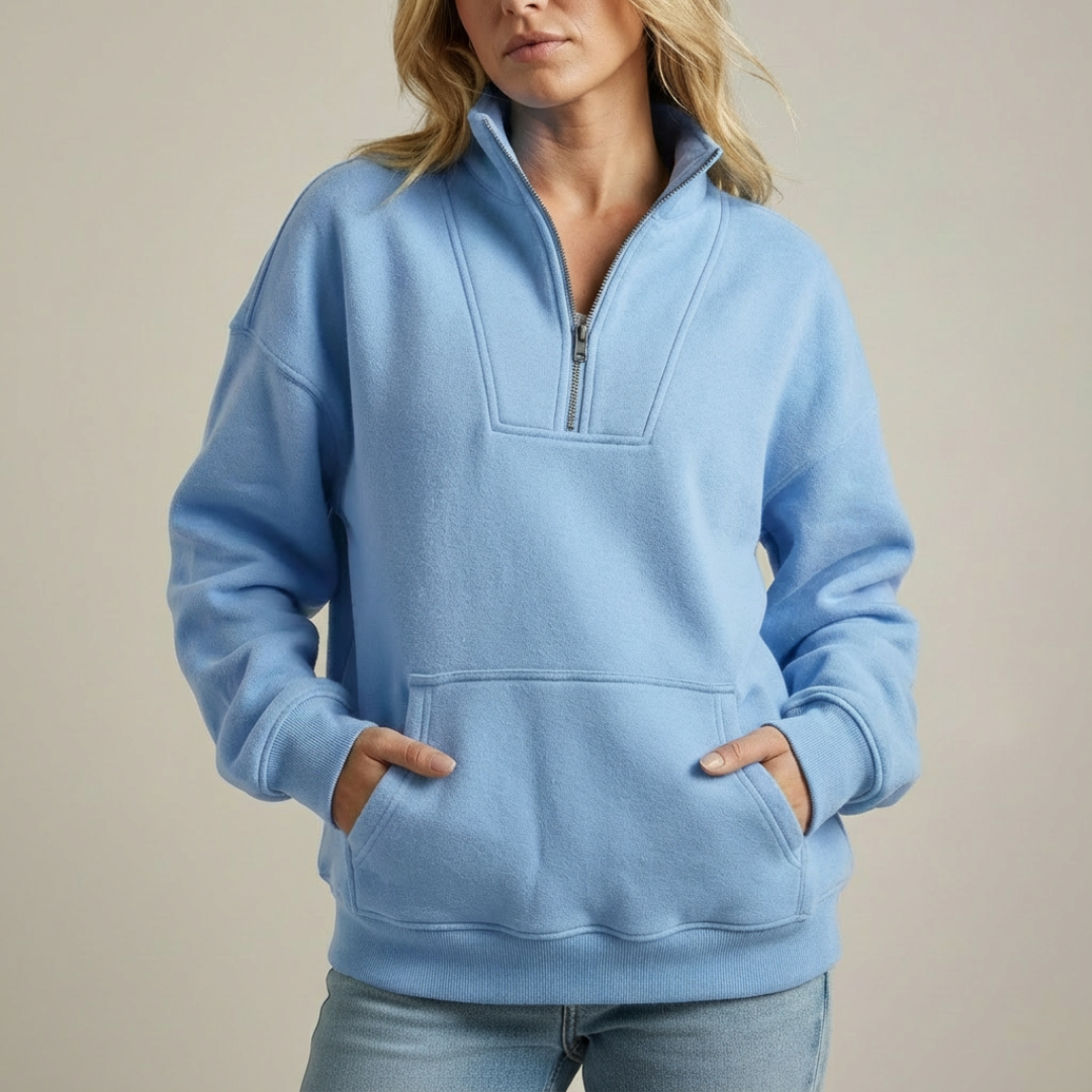 Lenavys Sudadera Mujer | Diseño con Cremallera Frontal y Bolsillo