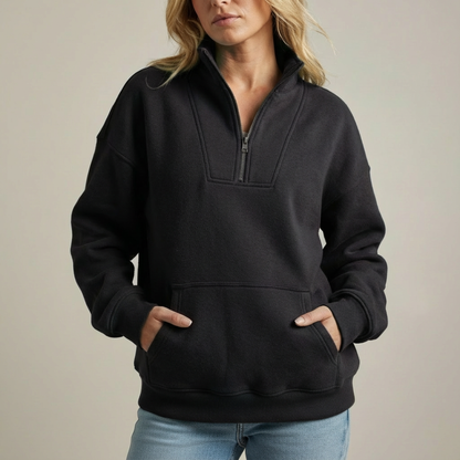 Lenavys Sudadera Mujer | Diseño con Cremallera Frontal y Bolsillo