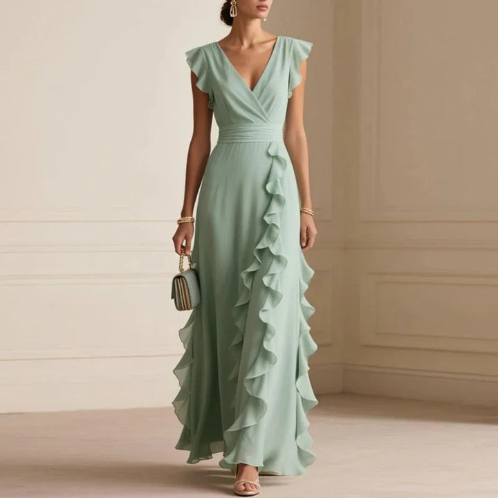 Patricia Maxikleid mit Rüschensaum