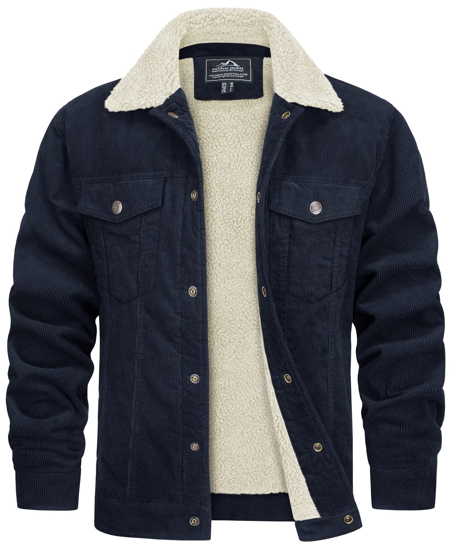 Corvian Chaqueta Hombre | Chaqueta de Invierno con Cierre Frontal