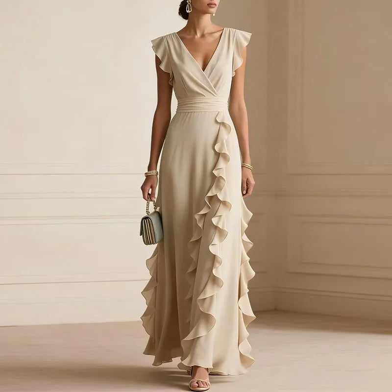 Patricia Maxikleid mit Rüschensaum