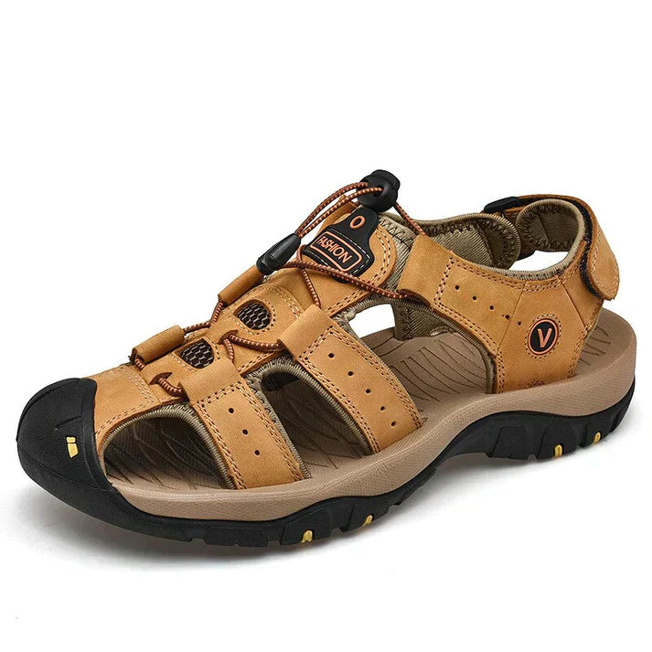 Men's Orthopedic Sandals with Adjustable Strap and Closed Toe