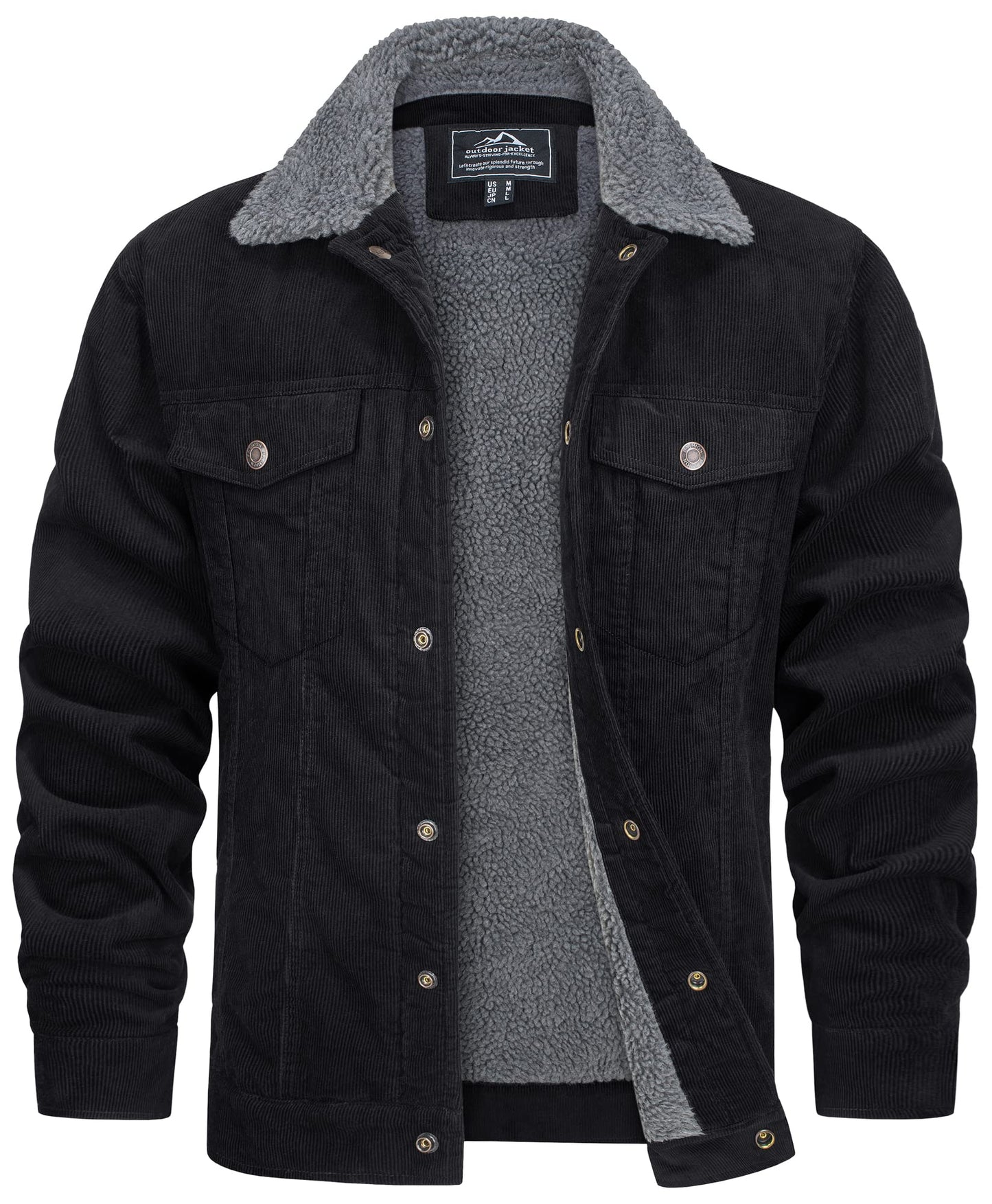 Corvian Chaqueta Hombre | Chaqueta de Invierno con Cierre Frontal