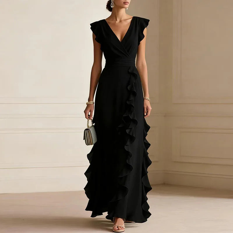 Patricia Maxikleid mit Rüschensaum