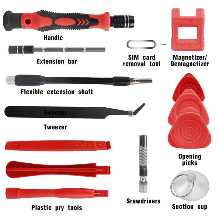 Set 115 in 1 Präzisionsschraubendreher mit magnetischen Reparaturwerkzeugen
