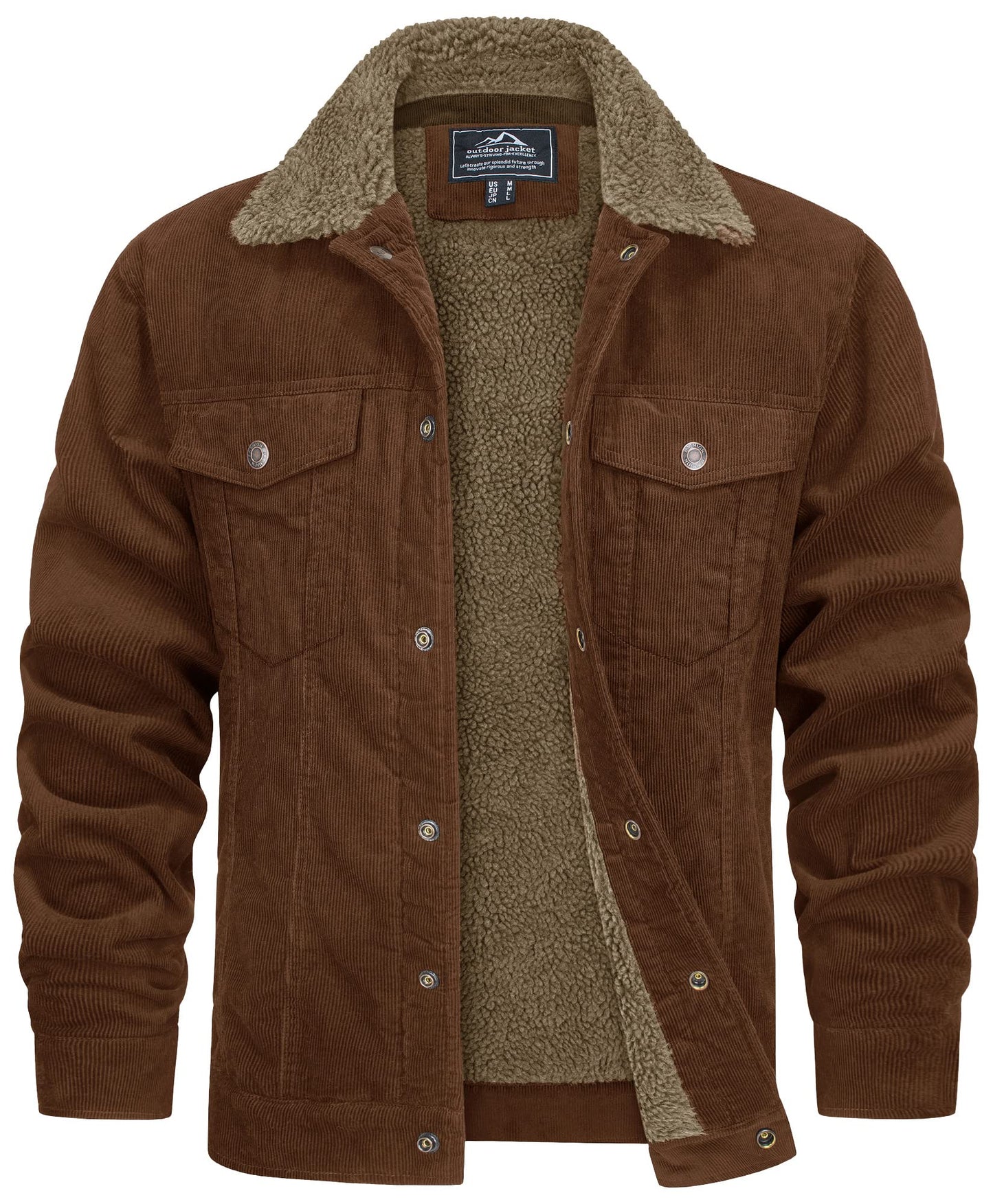 Corvian Chaqueta Hombre | Chaqueta de Invierno con Cierre Frontal