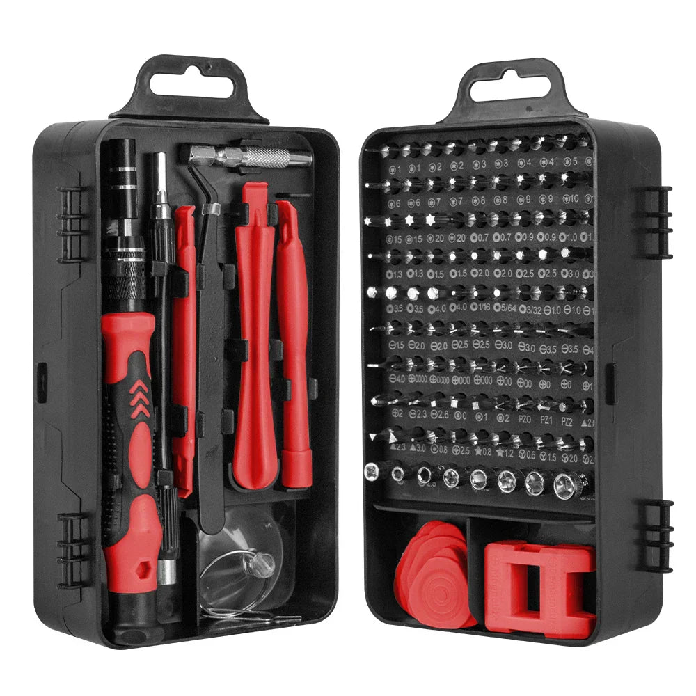 Set 115 in 1 Präzisionsschraubendreher mit magnetischen Reparaturwerkzeugen