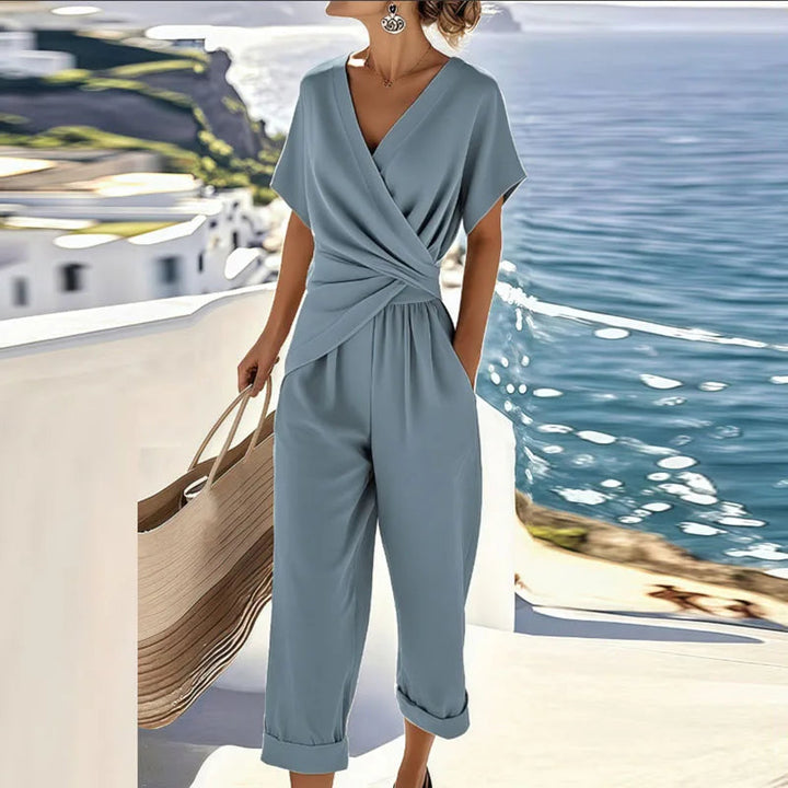 Conjunto de Dos Piezas para Mujer con Pantalón y Blusa de Corte Holgado y Tejido Transpirable para un Estilo Diario Cómodo
