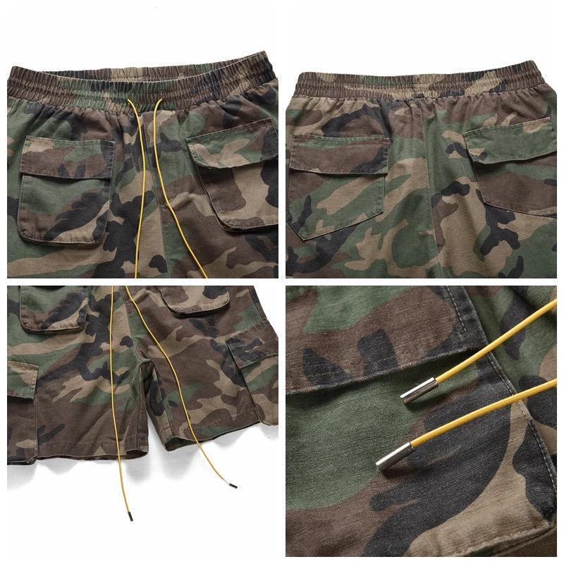Men's Oversized Camo Camouflage Cargo Summer Shorts-Metro Lane Plaza