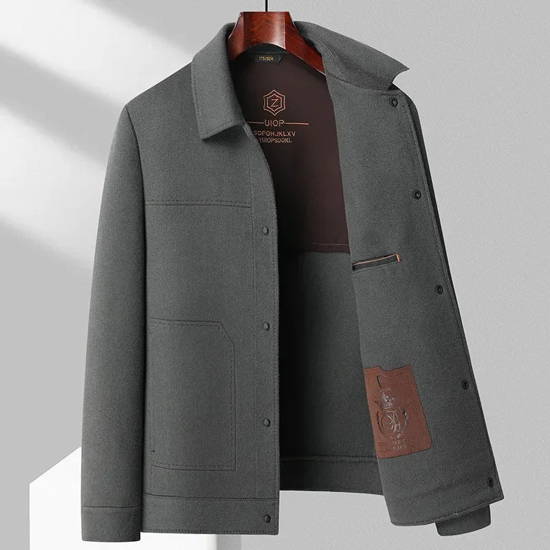 Chaqueta de Mezcla de Lana para Hombre | Diseño Clásico Elegante