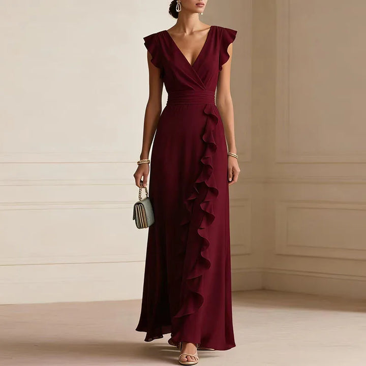 Patricia Maxikleid mit Rüschensaum