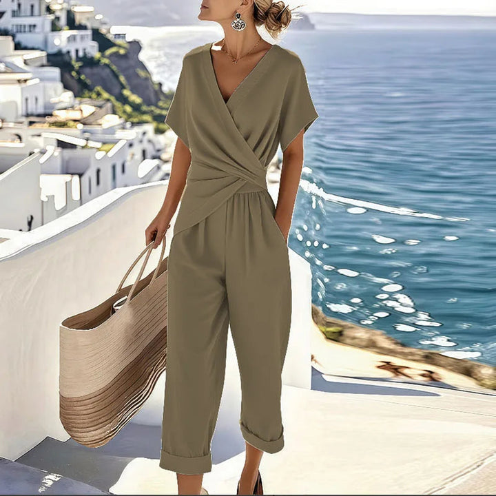 Conjunto de Dos Piezas para Mujer con Pantalón y Blusa de Corte Holgado y Tejido Transpirable para un Estilo Diario Cómodo