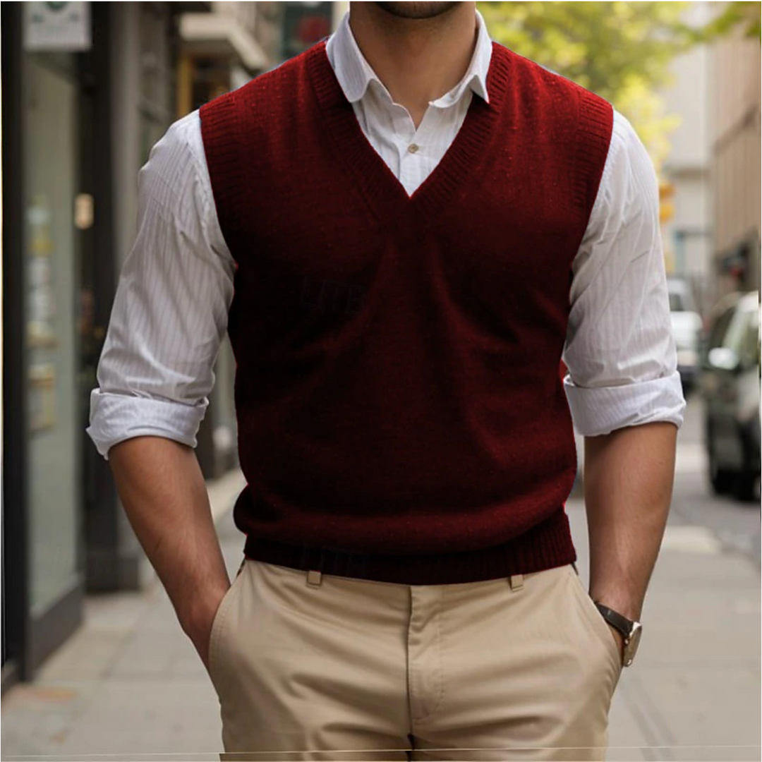 Ronan Herrenweste | Ärmellose Weste mit V-Ausschnitt