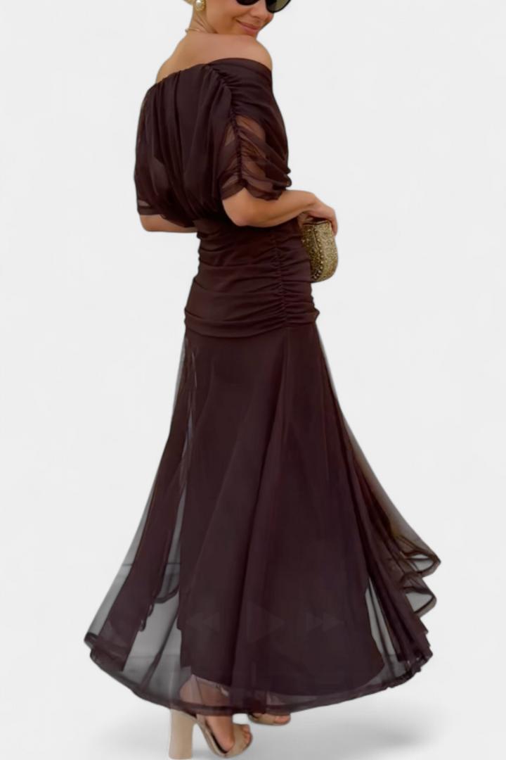 Vestido Largo Estampado Floral con Escote en V y Cintura Plisada | Vestido de Fiesta Elegante para Mujer y Eventos Especiales