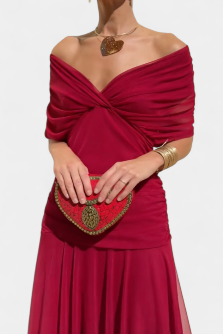 Vestido Largo Estampado Floral con Escote en V y Cintura Plisada | Vestido de Fiesta Elegante para Mujer y Eventos Especiales