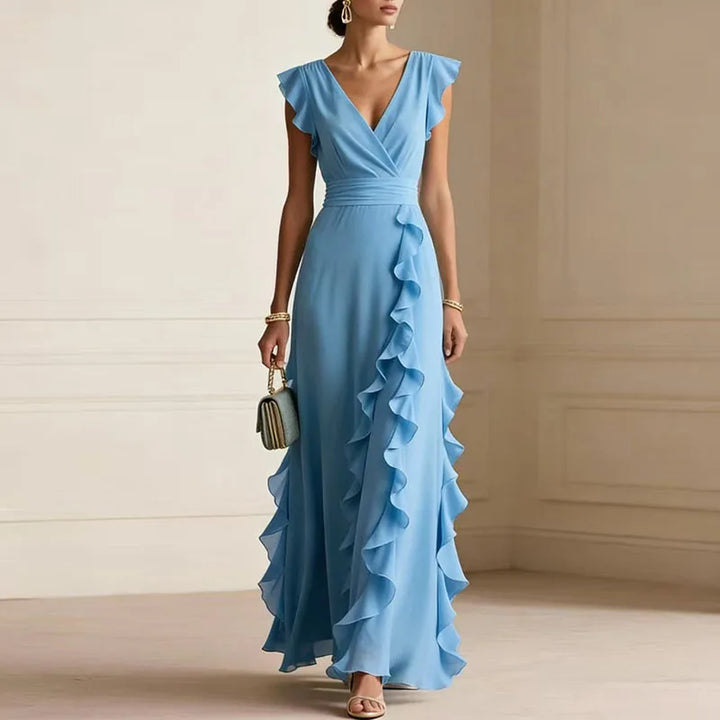Patricia Maxikleid mit Rüschensaum