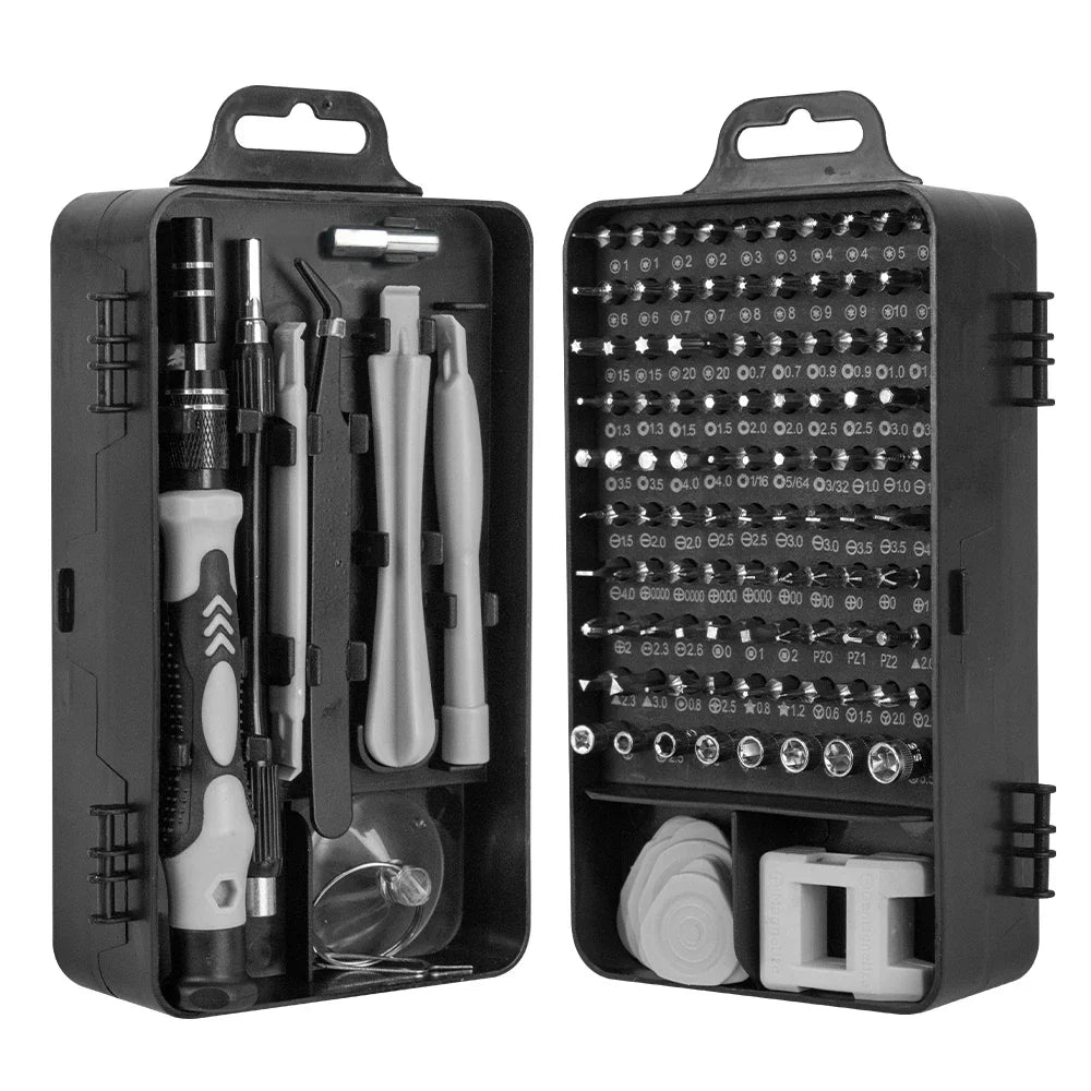 Set 115 in 1 Präzisionsschraubendreher mit magnetischen Reparaturwerkzeugen