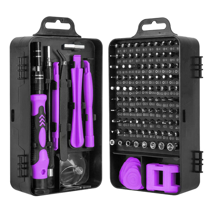 Set 115 in 1 Präzisionsschraubendreher mit magnetischen Reparaturwerkzeugen